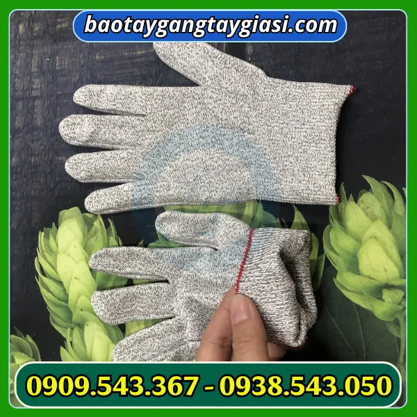 GĂNG TAY CHỐNG CẮT KHÔNG VIỀN MÀU XÁM