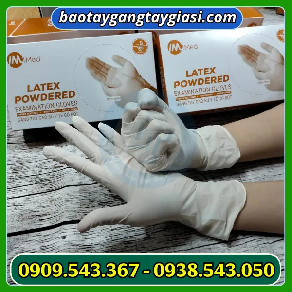 GĂNG TAY Y TẾ LATEX CÓ BỘT
