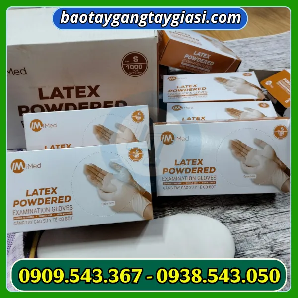 GĂNG TAY Y TẾ LATEX CÓ BỘT