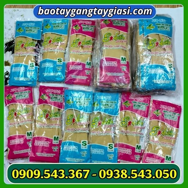 Găng tay cao su sao biển Găng tay cao su sao biển