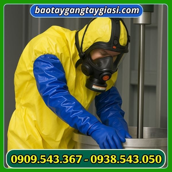 Găng tay cao su chống hóa chất làm việc hiệu quả Găng tay cao su chống hóa chất