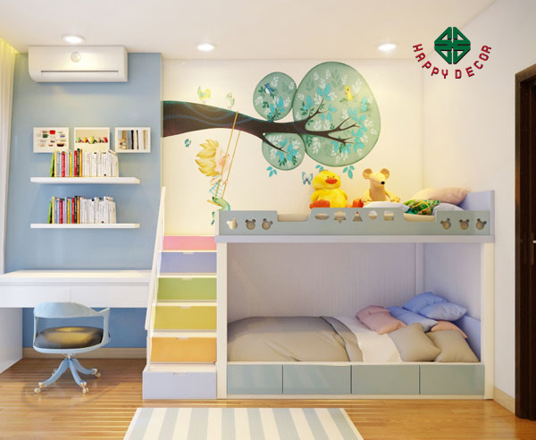 Giường Tầng Công Chúa Xinh Xắn Cho Bé Gái