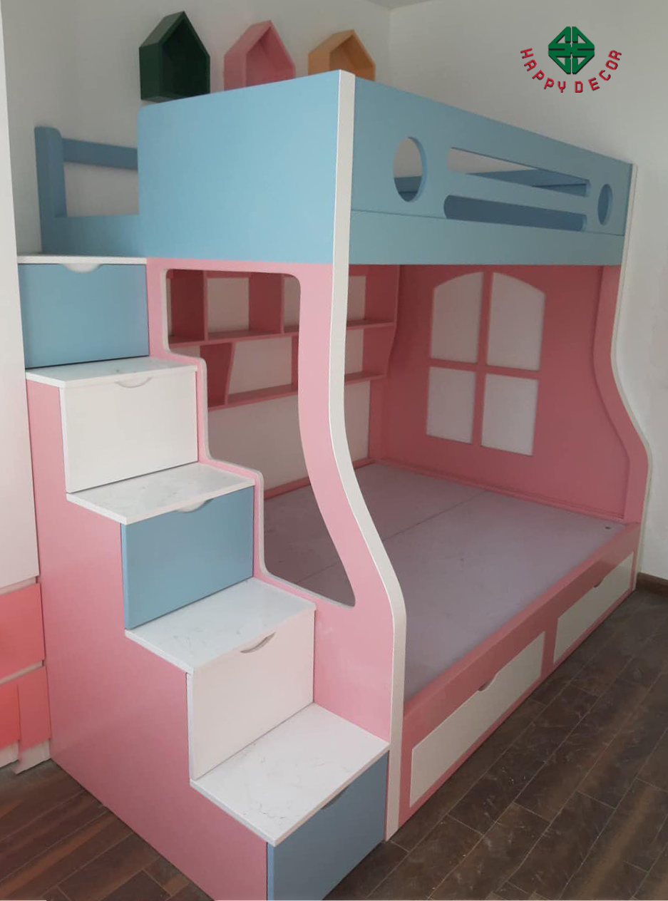 Giường Tầng Công Chúa Xinh Xắn Cho Bé Gái