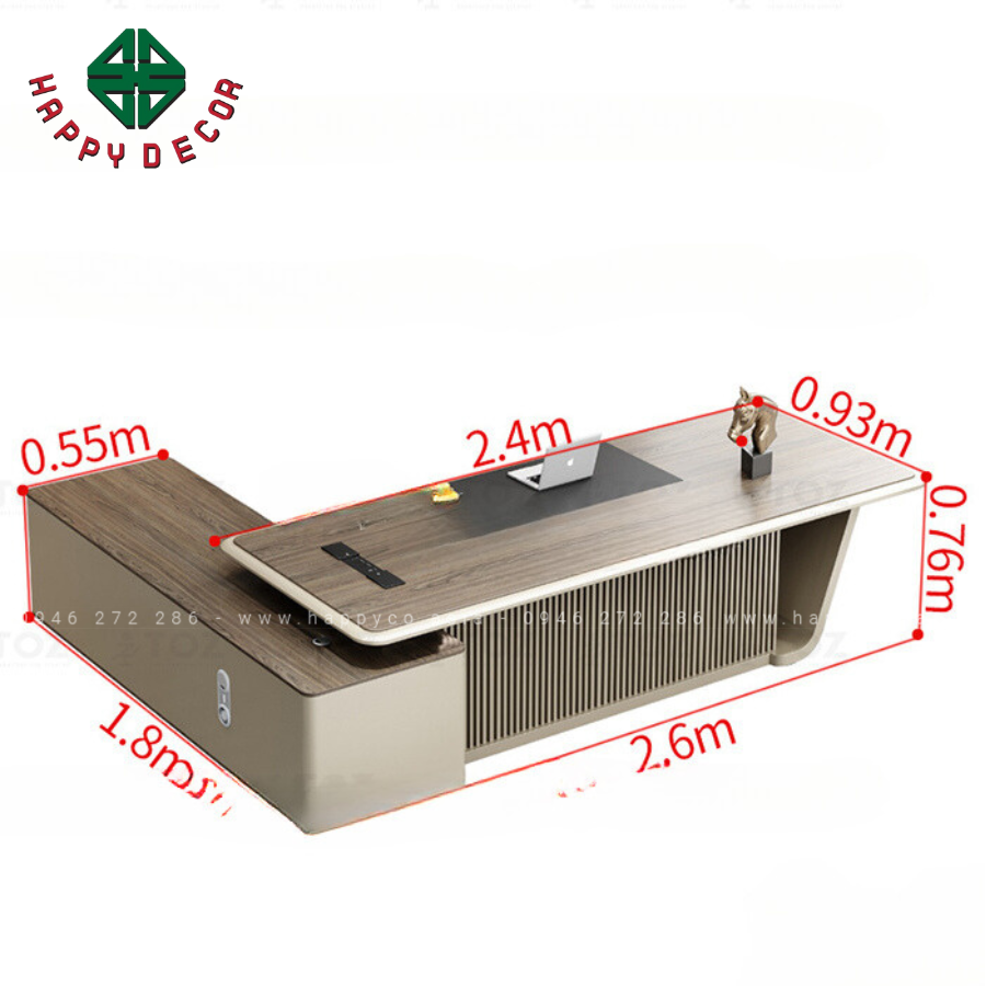 Kích thước bàn làm việc hiện đại - BGD6802