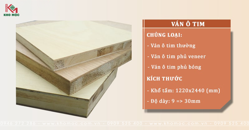 Kích thước của ván Ô Tim