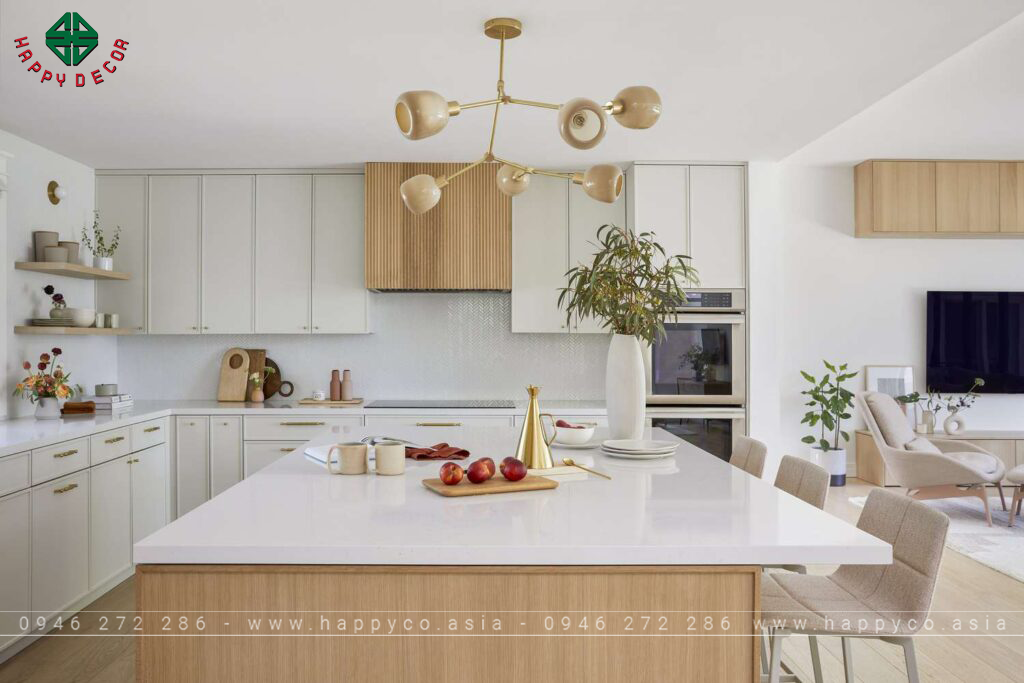 Phòng bếp cần đảm bảo đủ ánh sáng và không gian rộng thoáng mát