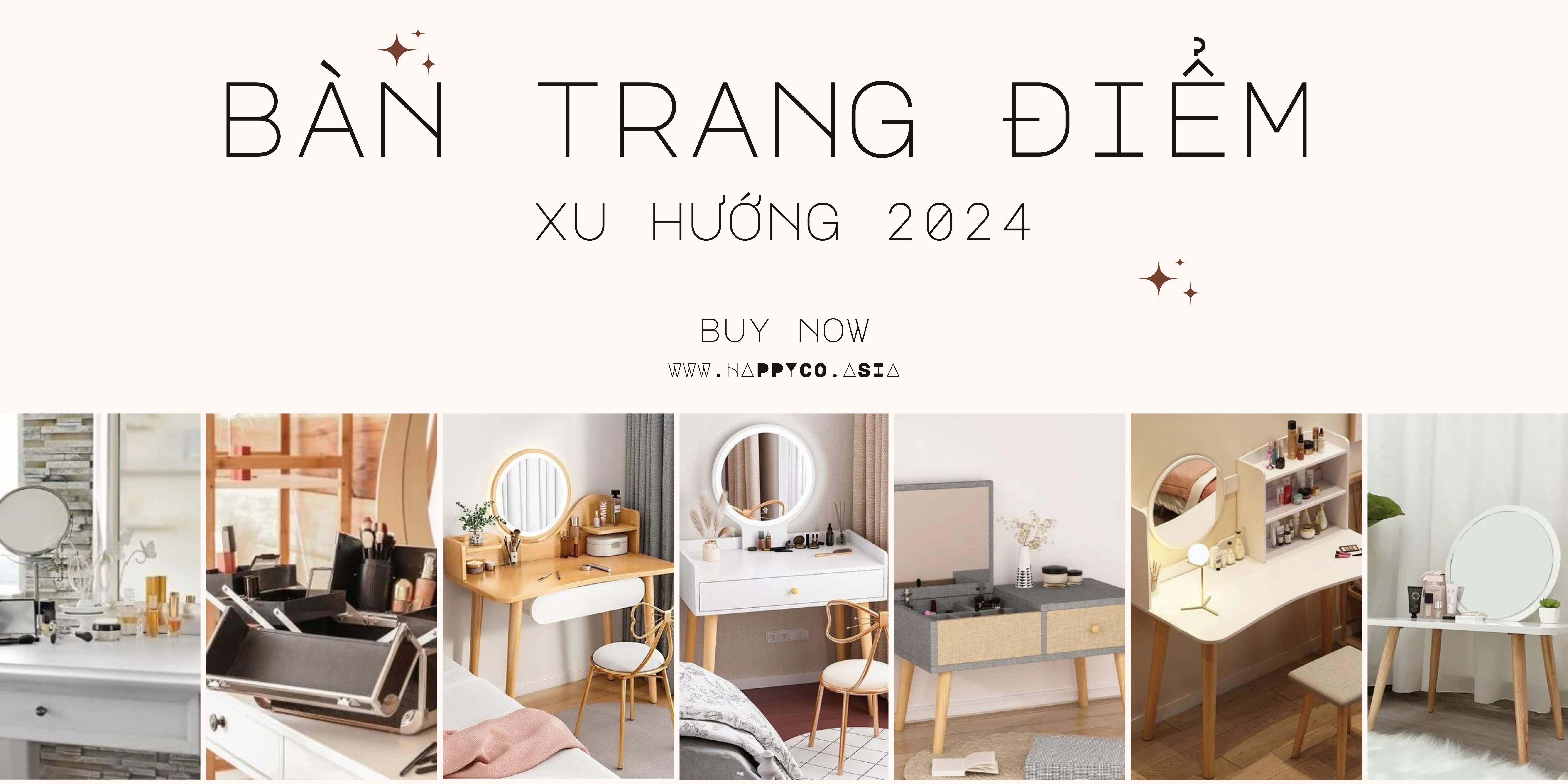 Xu hướng bàn trang điểm hiện đại 2024