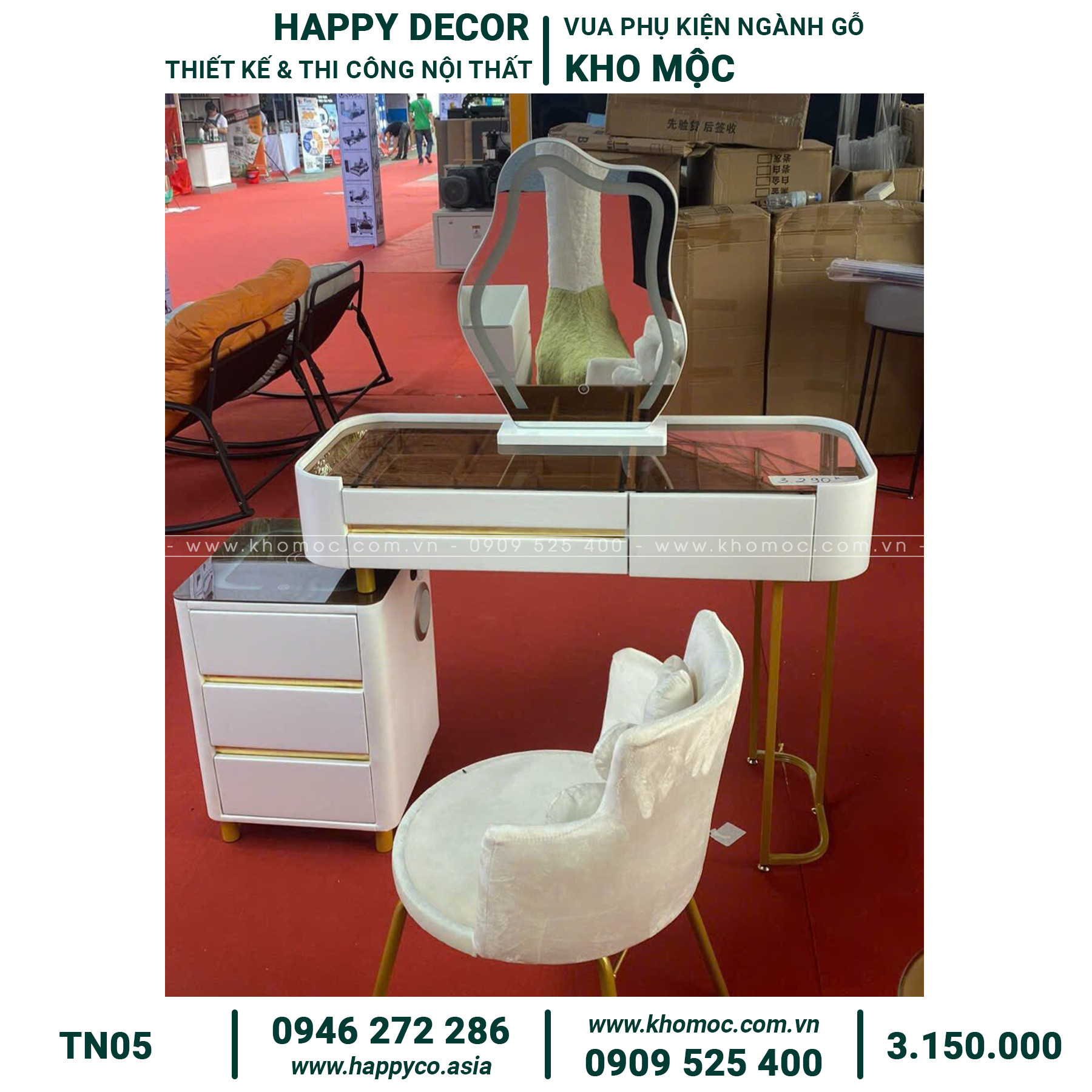 Bàn trang điểm gỗ MDF hiện đại TN05