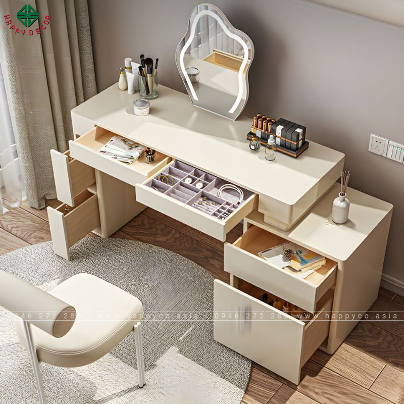 Bàn trang điểm gỗ công nghiệp tinh tế, đa năng BP6828