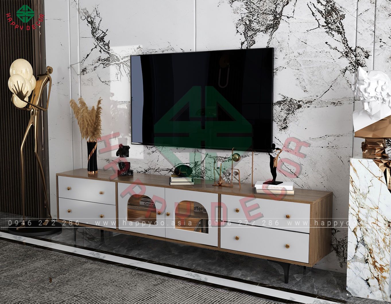 Mẫu kệ tivi chân sắt hiện đại KT6804