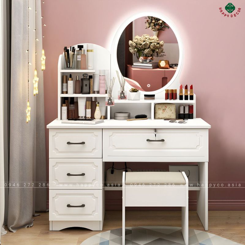Bàn trang điểm gỗ công nghiệp tinh tế đa năng BP6832