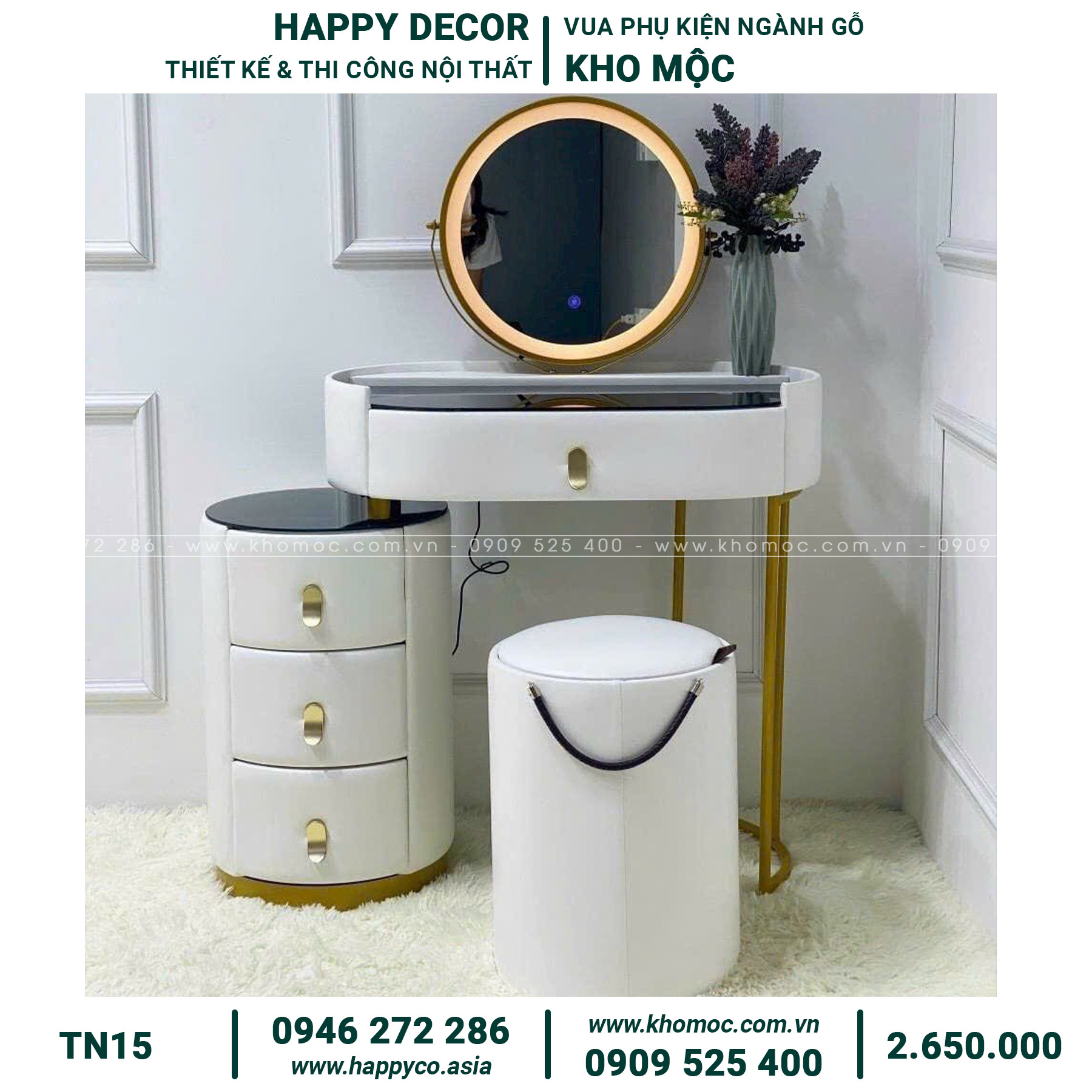 Bàn trang điểm gỗ MDF TN15