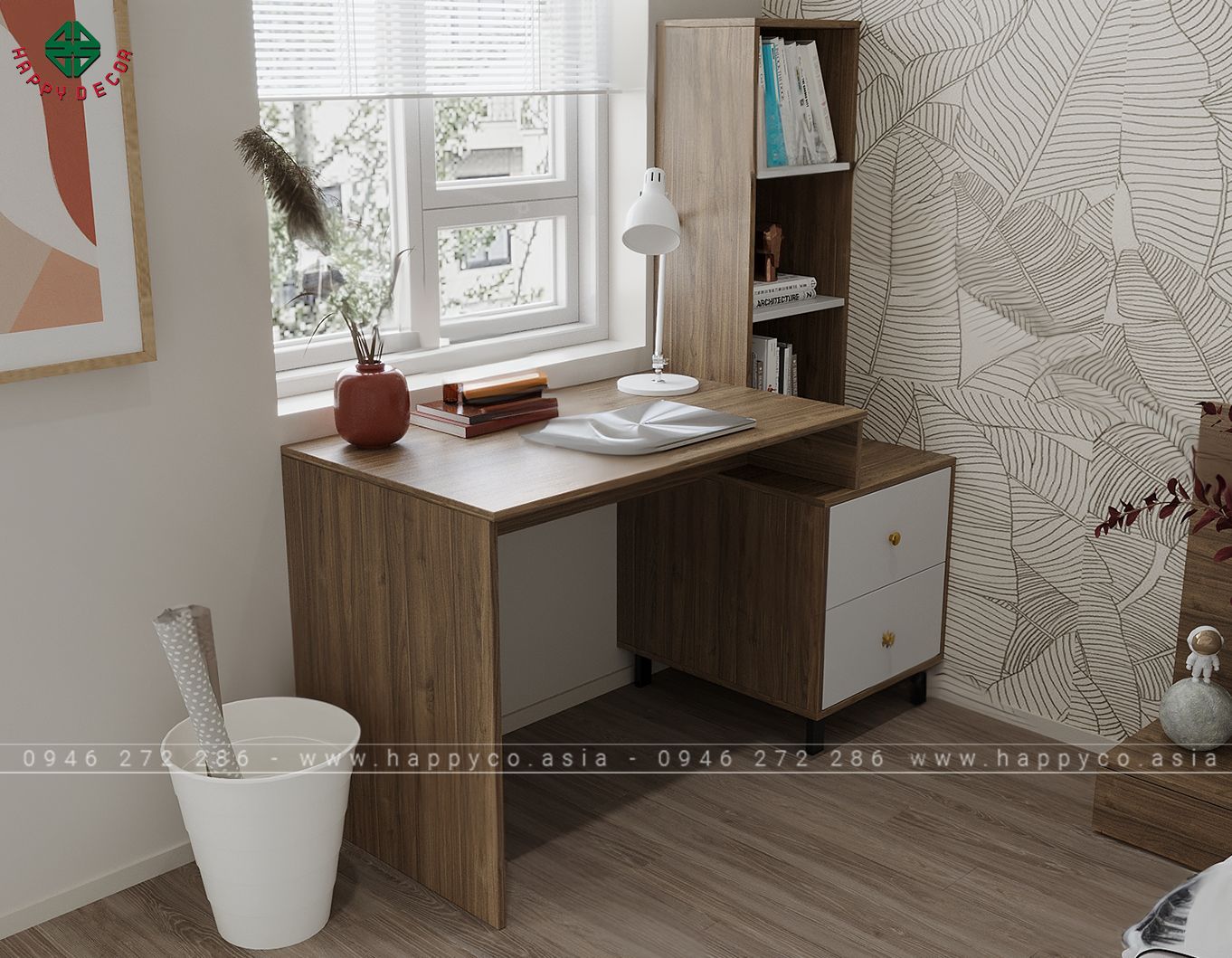 Mẫu bàn làm việc tại nhà đẹp BV6812