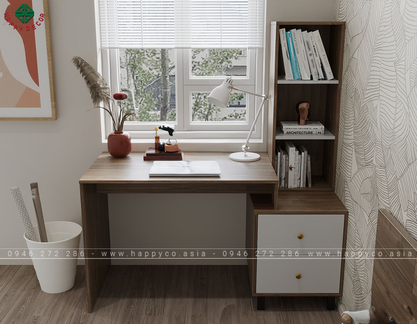 Mẫu bàn làm việc tại nhà nhỏ gọn BV6812