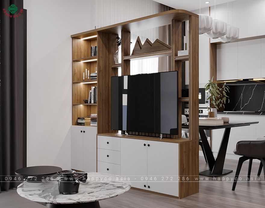 Kệ tivi vách ngăn phòng khách KT6808