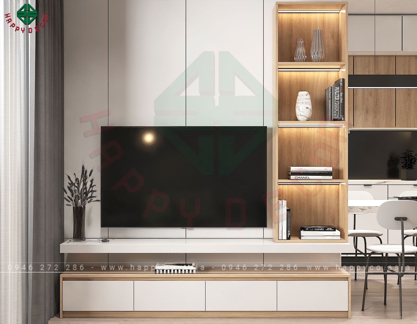 Mẫu kệ tivi gỗ MDF cao cấp KT6805
