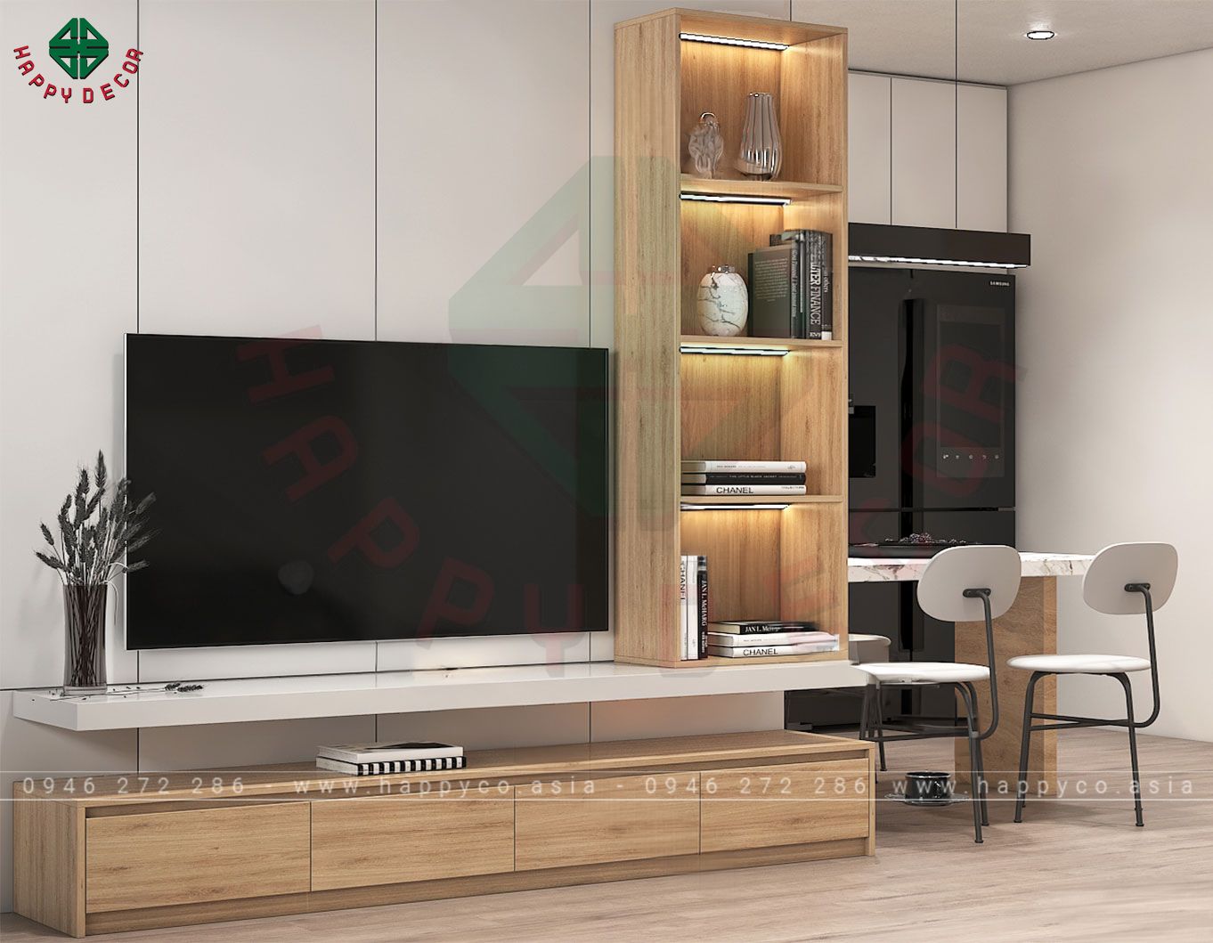 Mẫu kệ tivi hiện đại cho các căn hộ chung cư nhỏ KT6805
