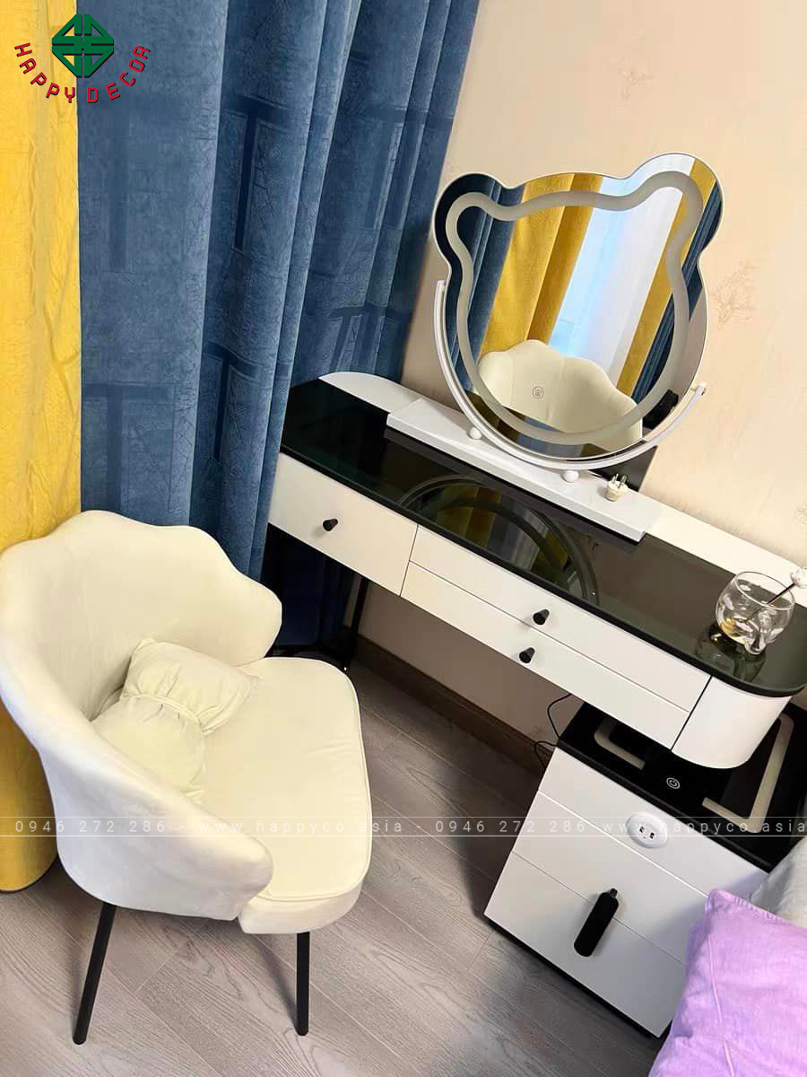 Bàn trang điểm gỗ MDF bọc nhựa TN12