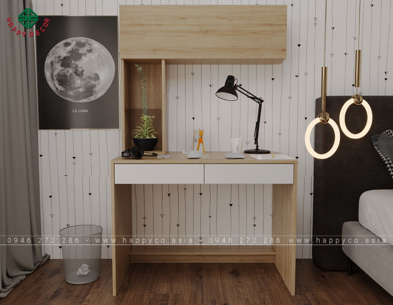 Bàn làm việc tại nhà đơn giản BLV6800