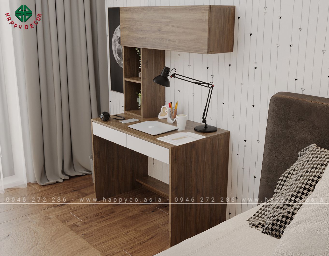 Bàn làm việc tại nhà sang trọng hiện đại BLV6800