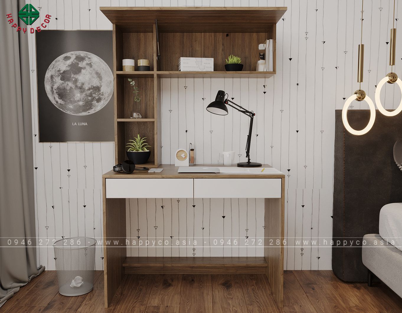 Mẫu bàn làm việc có ngăn kéo đẹp BLV6800