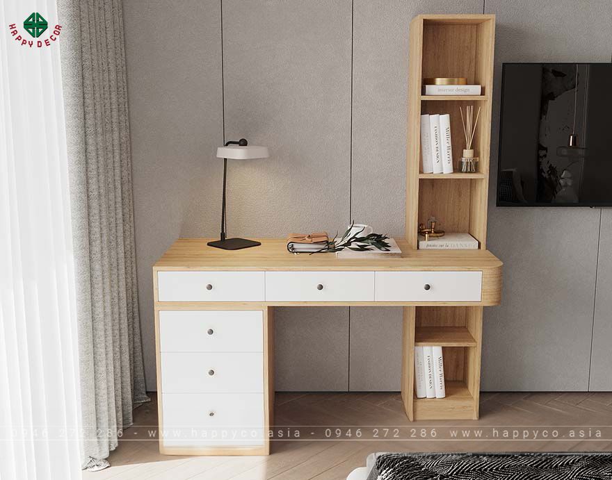 Mẫu bàn làm việc gỗ đẹp Bàn làm việc tại nhà bằng gỗ BV6818