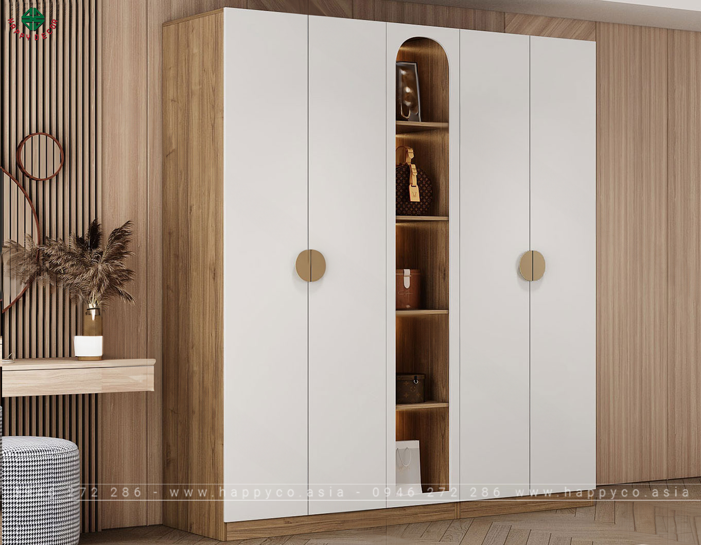 Tủ quần áo hai buồng đa năng TA6829