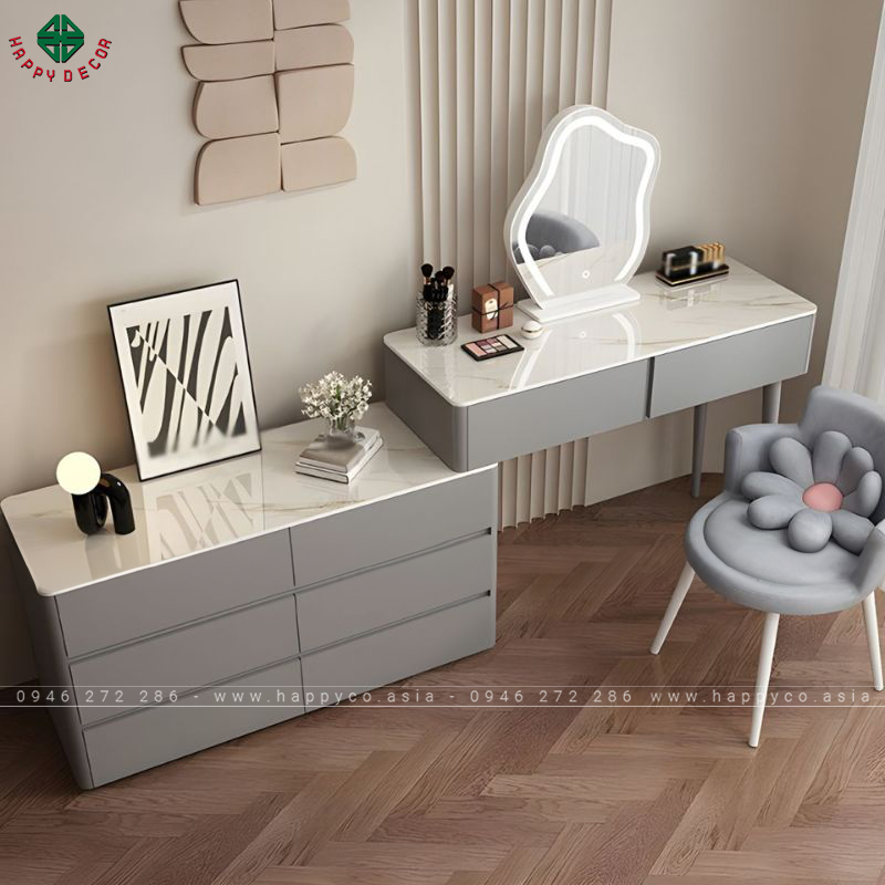 Bàn trang điểm gỗ công nghiệp hiện đại tinh tế BP6830