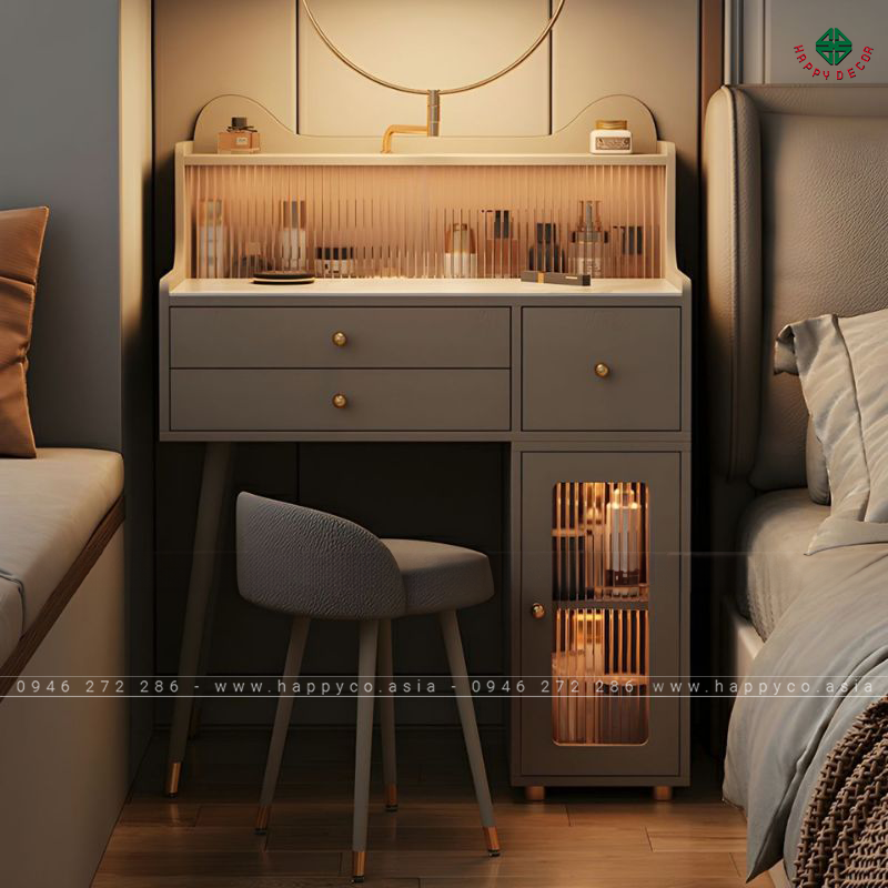 Bàn trang điểm gỗ công nghiệp nhỏ gọn tiện lợi BP6833