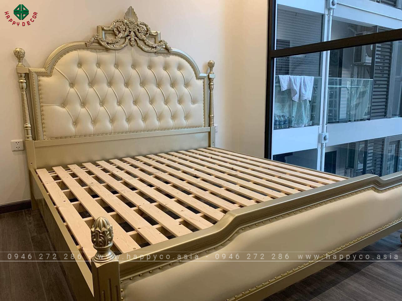 Giường ngủ hiện đại hòa quyện cổ điện GN40