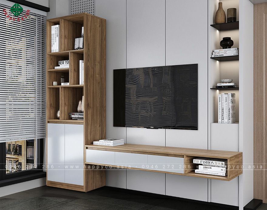 Kệ tivi kết hợp tủ trang trí KT6810