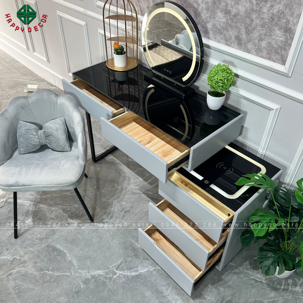 Bàn trang điểm gỗ MDF bọc nhựa TN64