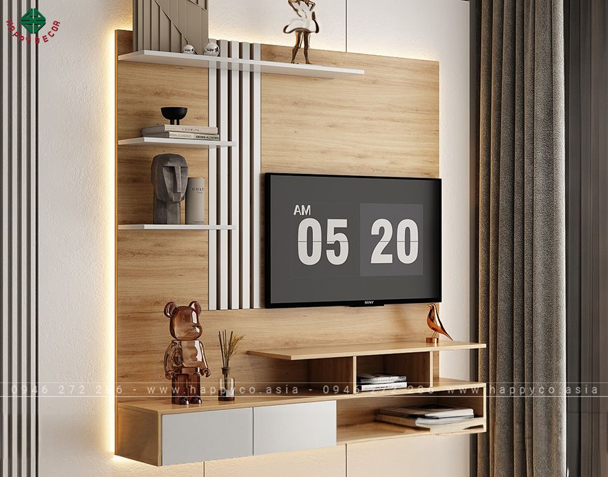 Kệ tivi treo tường phòng khách KT6814