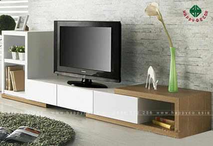 Kệ tivi rút gỗ công nghiệp màu trắng KT6826