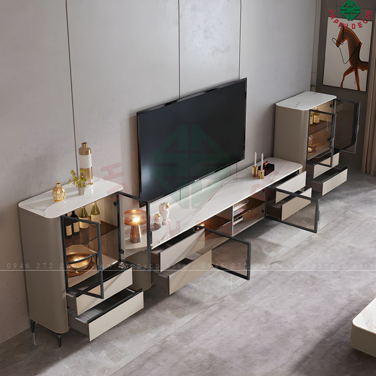 Kệ tivi gỗ công nghiệp thiết kế tinh tế hiện đại KT6831