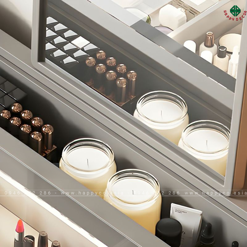 Bàn trang điểm gỗ công nghiệp tinh tế, đa năng BP6839