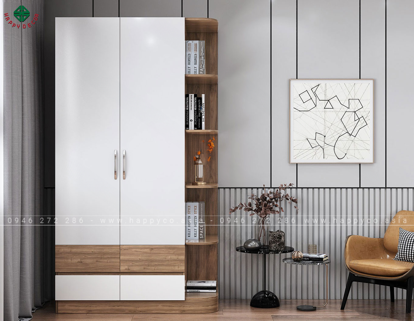 Mẫu tủ áo quần áo trẻ em đẹp TA6803