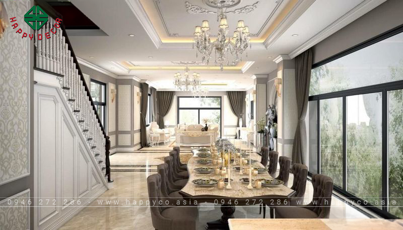 Mẫu bàn ghế ăn tân cổ điển đẹp- Mẫu 6