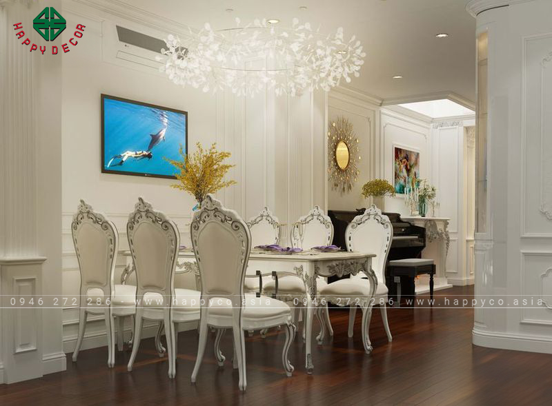 Mẫu bàn ghế ăn tân cổ điển đẹp - Mẫu 7