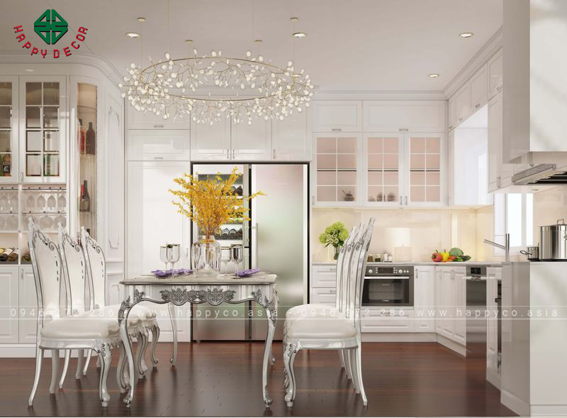 Mẫu bàn ghế ăn tân cổ điển đẹp - Mẫu 8