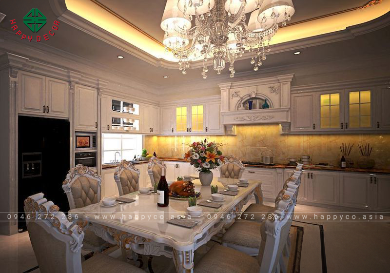 Mẫu bàn ghế ăn tân cổ điển đẹp - Mẫu 9