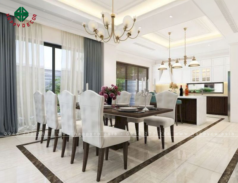 Mẫu bàn ăn tân cổ điển đẹp - Mẫu 10