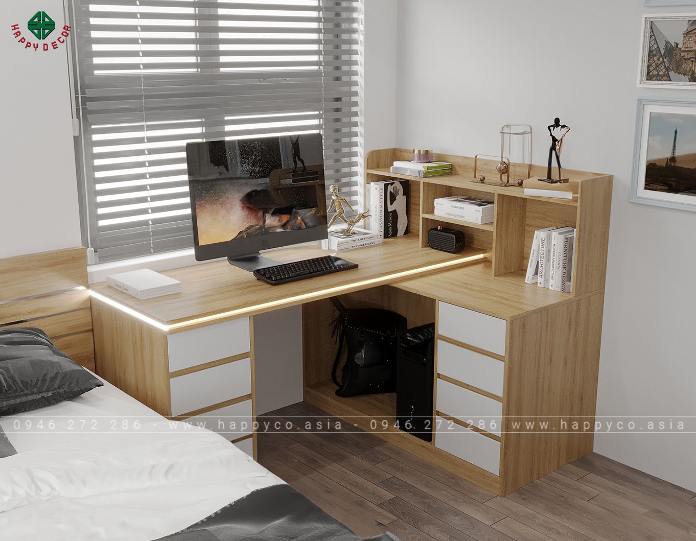 Mẫu bàn làm việc đẹp tại nhà BV6803