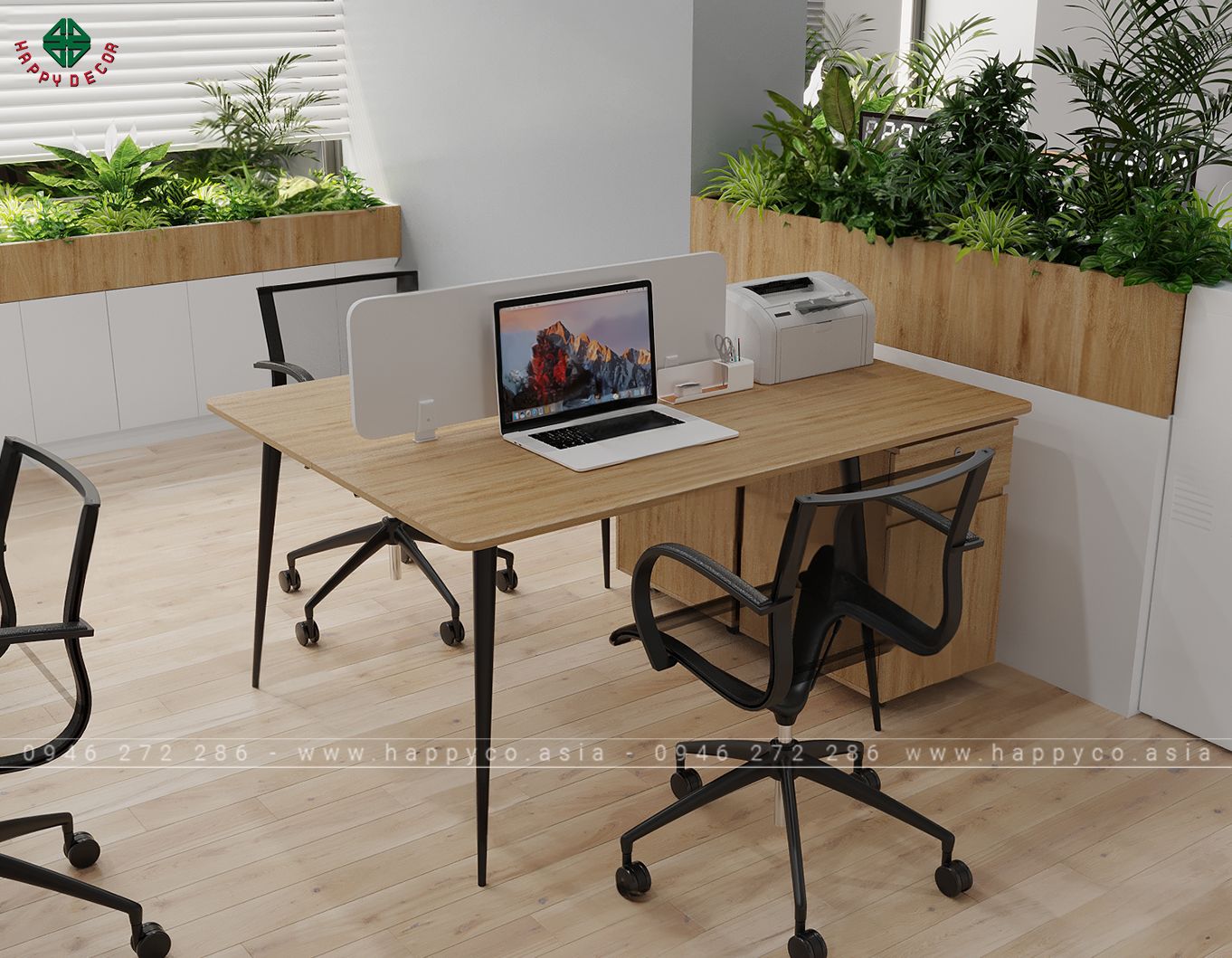 Bàn làm việc văn phòng chân sắt đẹp BLV6800