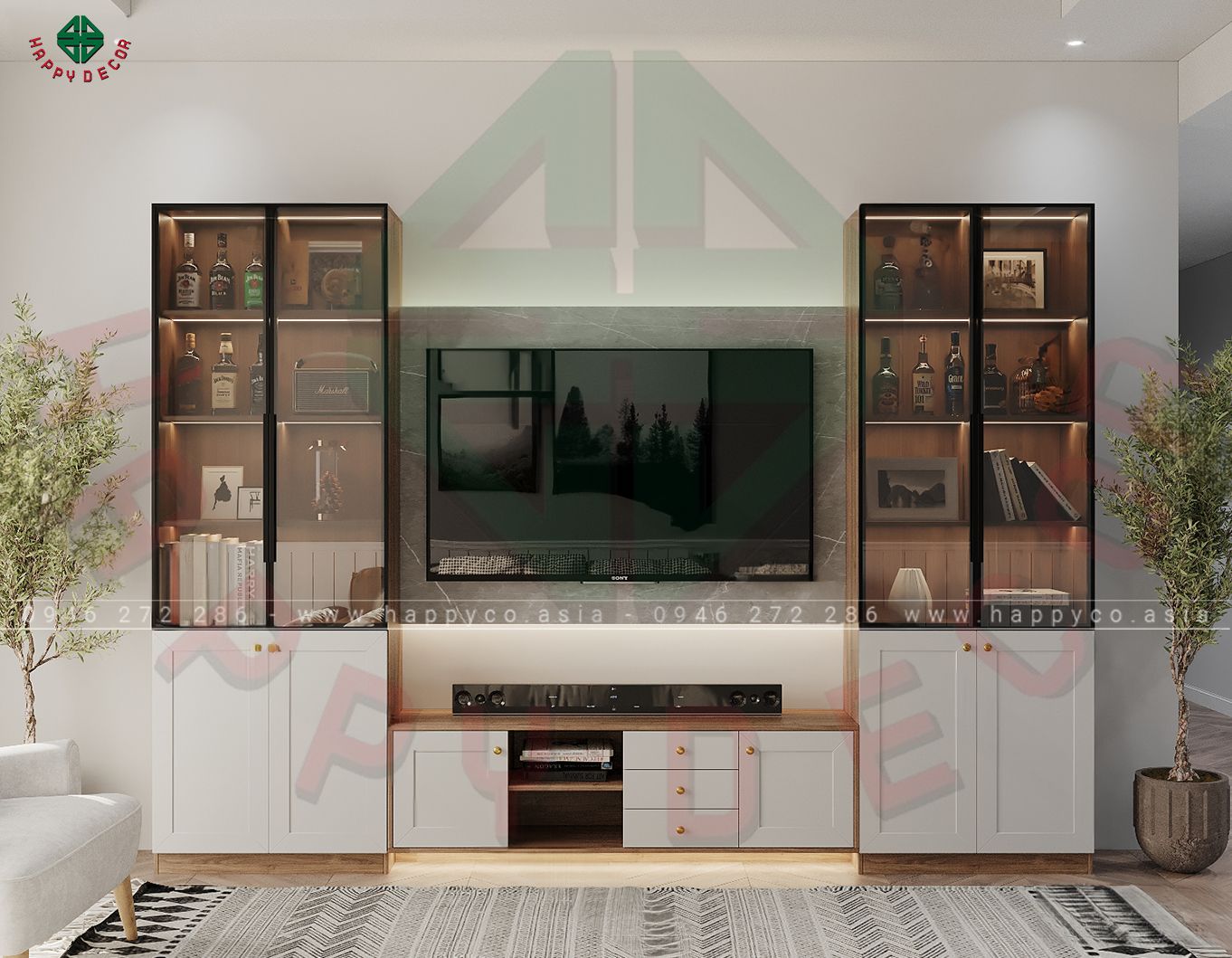 Mẫu kệ tivi phòng khách hiện đại KT6800