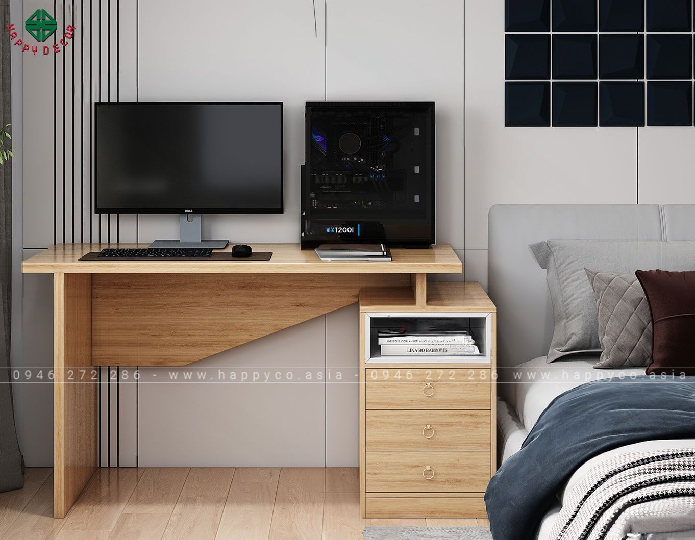 Mẫu bàn làm việc cho phòng nhỏ BV6815