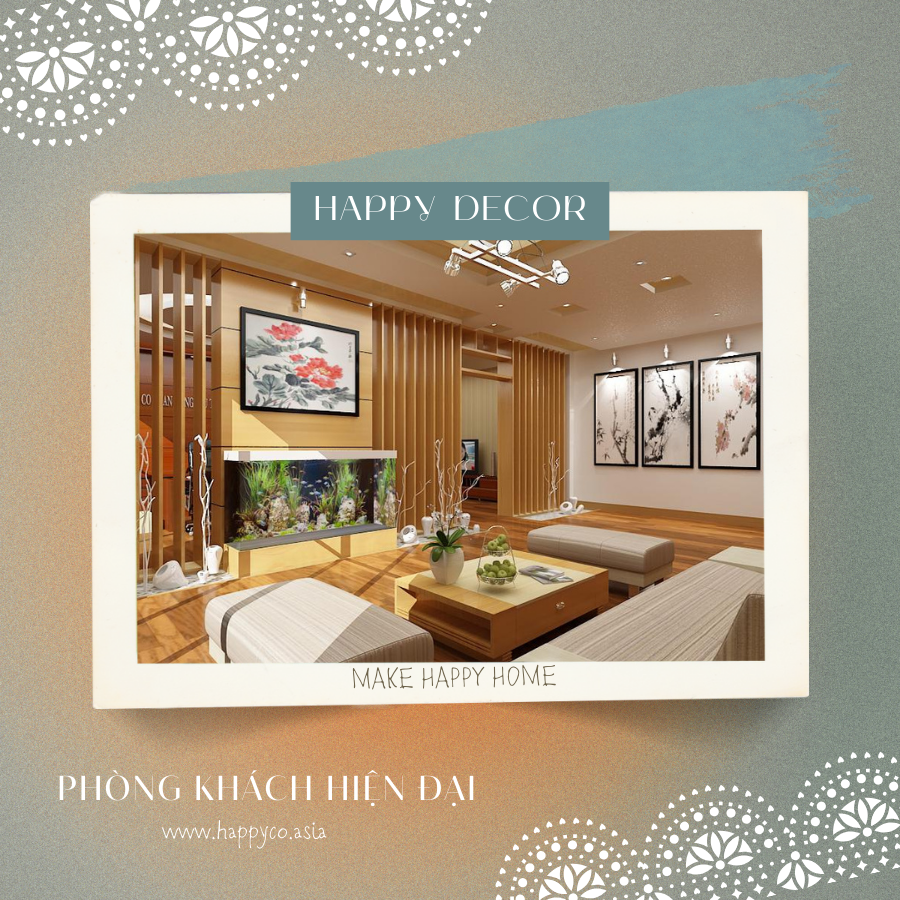 Thiết kế nội thất phòng khách hiện đại 2024 tại Biên Hòa