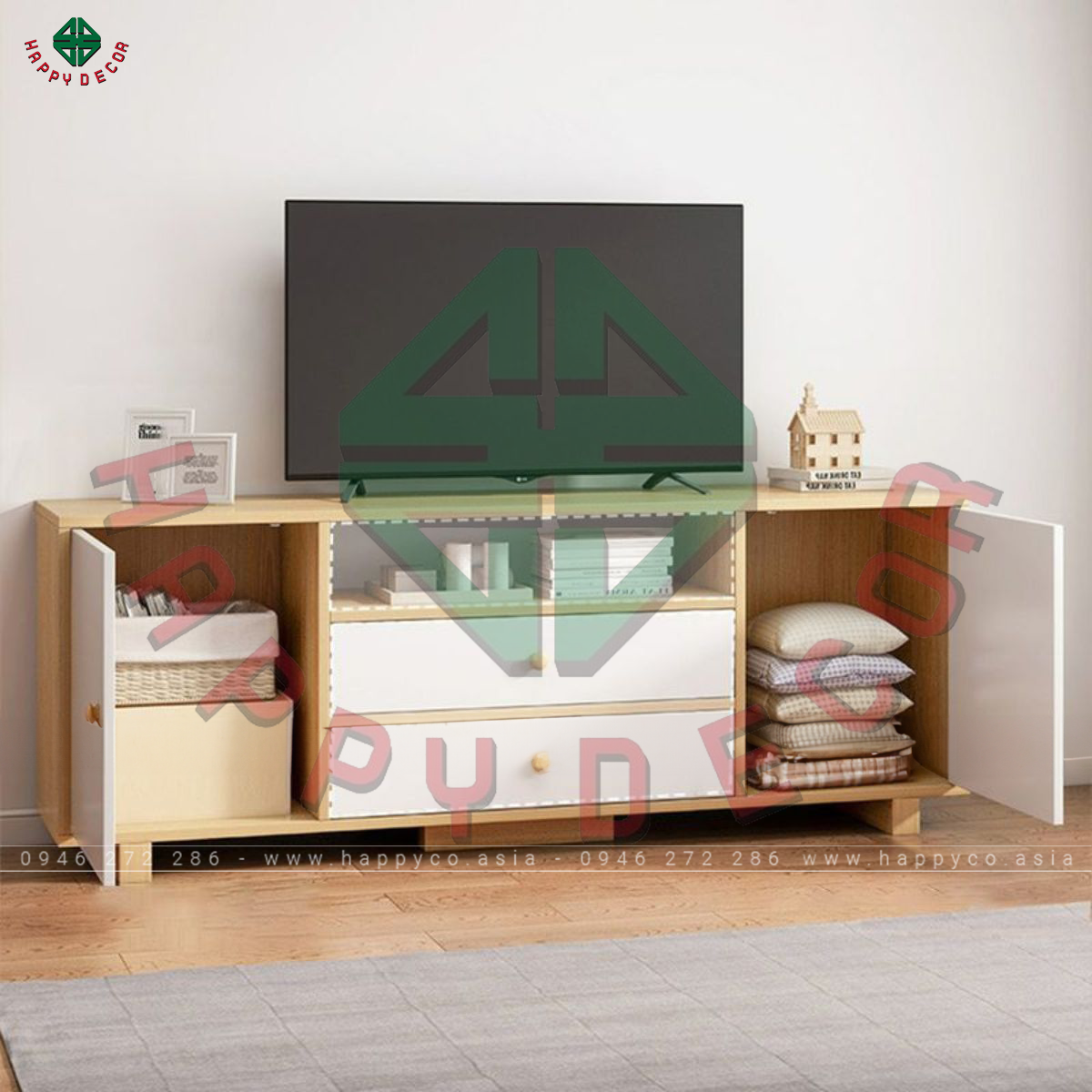 Kệ tivi gỗ công nghiệp thiết kế tinh tế hiện đại KT6833