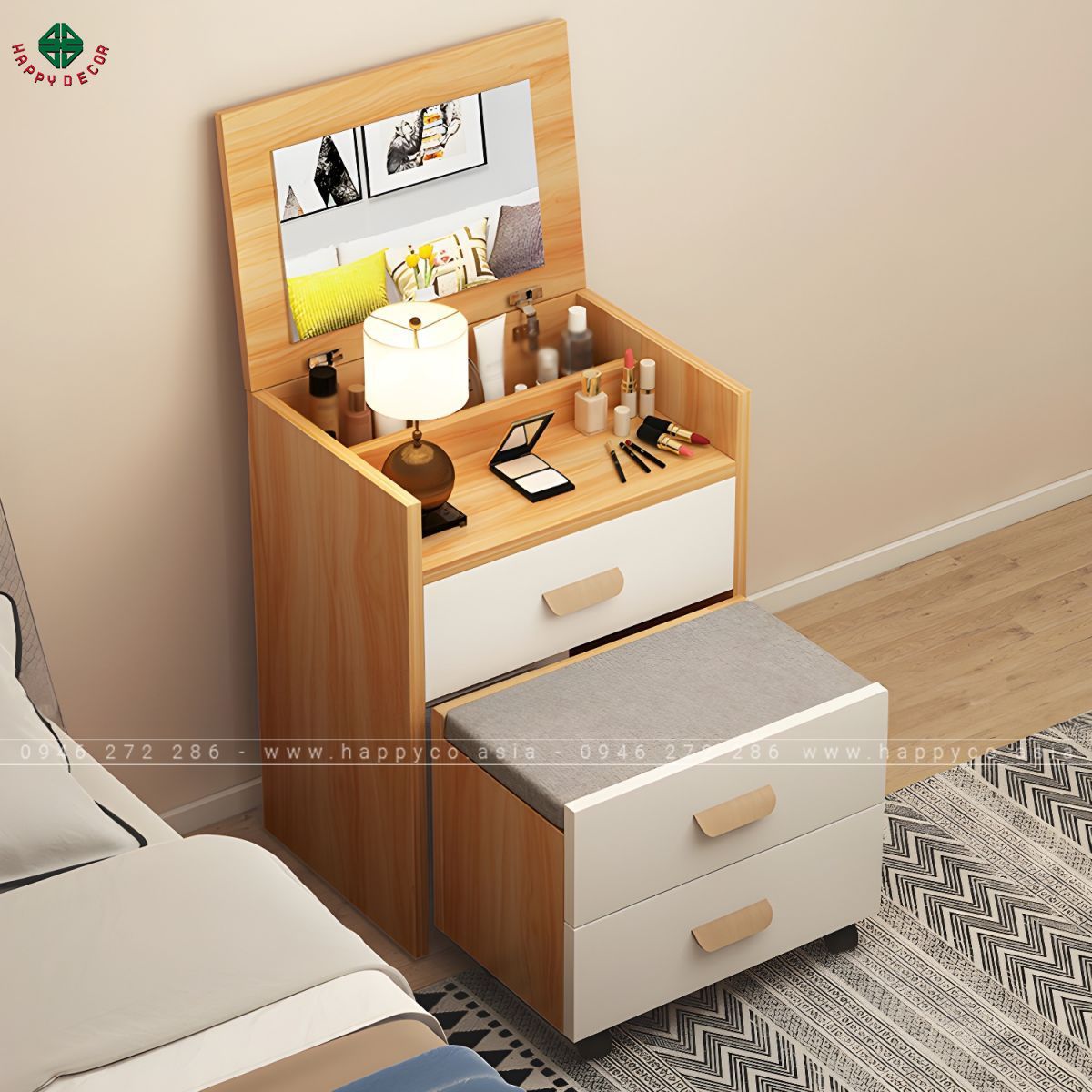 Bàn trang điểm gỗ công nghiệp thanh lịch BP6840
