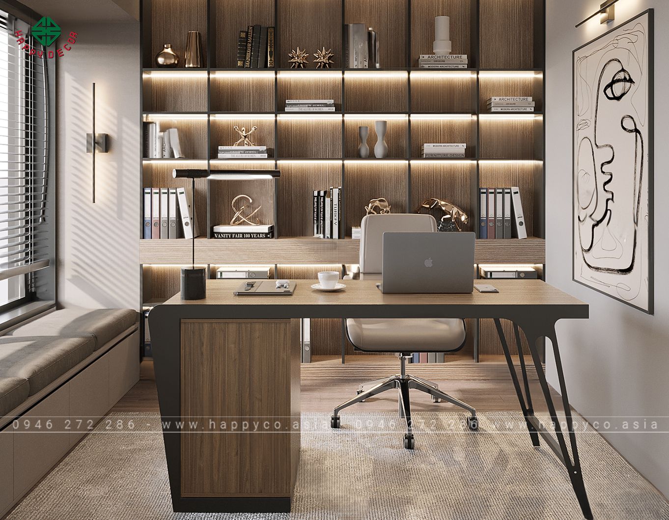 Bàn làm việc cao cấp phong cách hiện đại BV6816